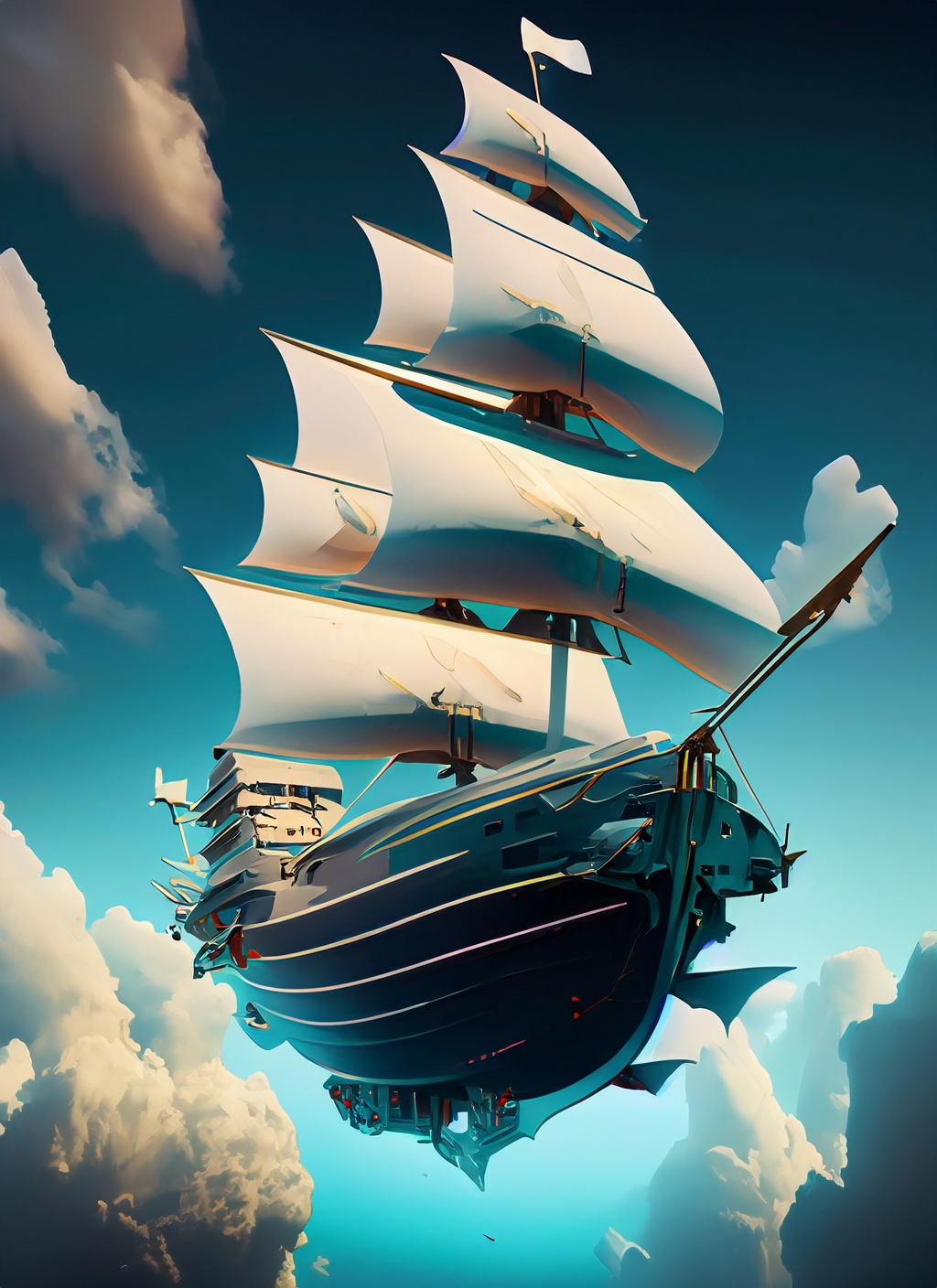 Futuristisch zeilschip